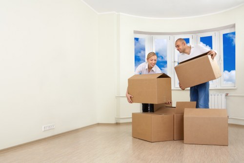 Careful loading of household items during a local move in Lambeth