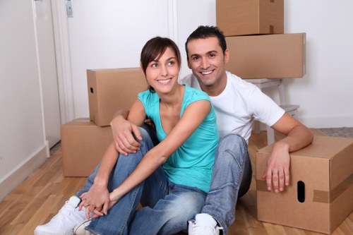 Careful loading of furniture and boxes for a Lambeth flat move