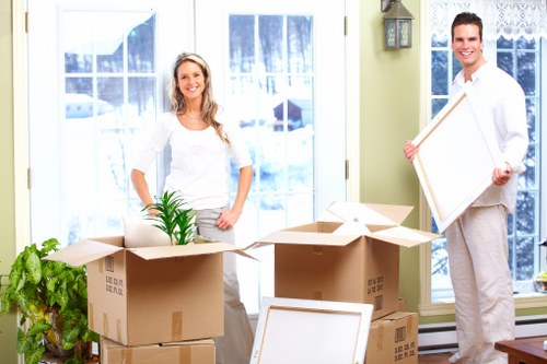 Office move coordination and labelled boxes for a business relocation