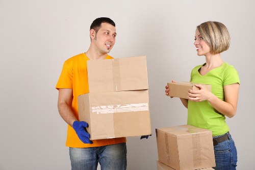 Furniture and IT items prepared for office removals in Lambeth