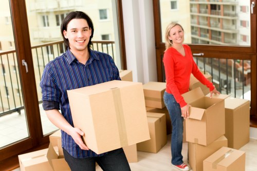 Packing and loading household items for a local Lambeth relocation